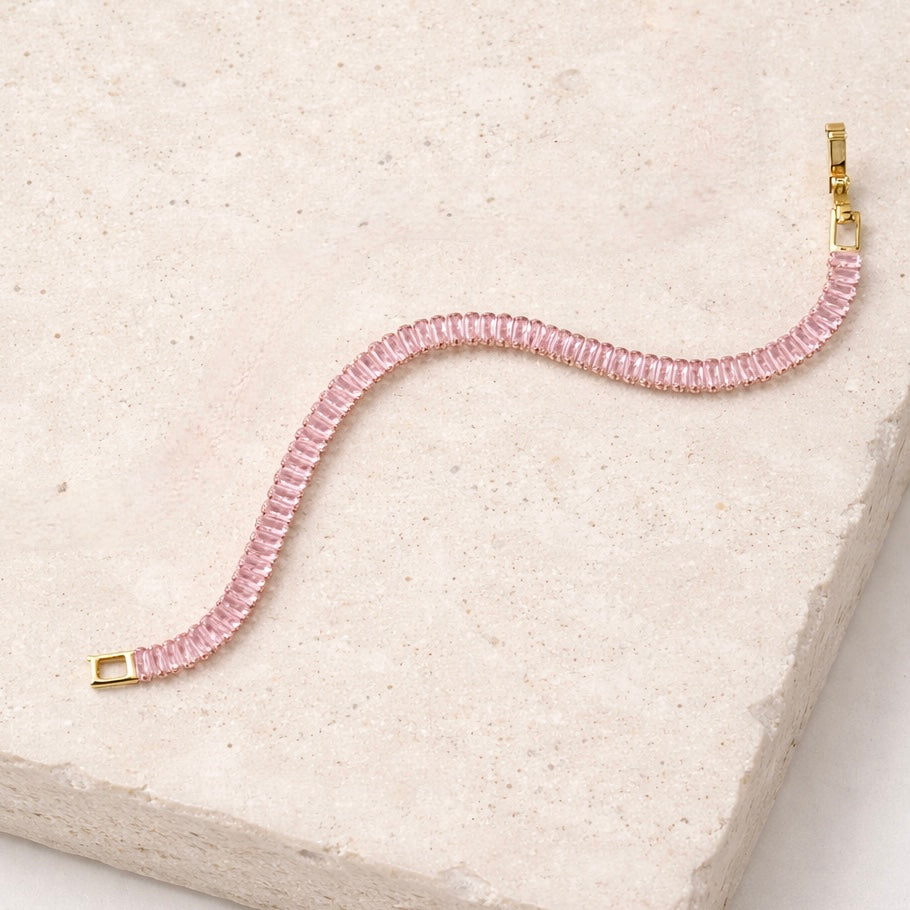 PULSERA TENNIS ROSA