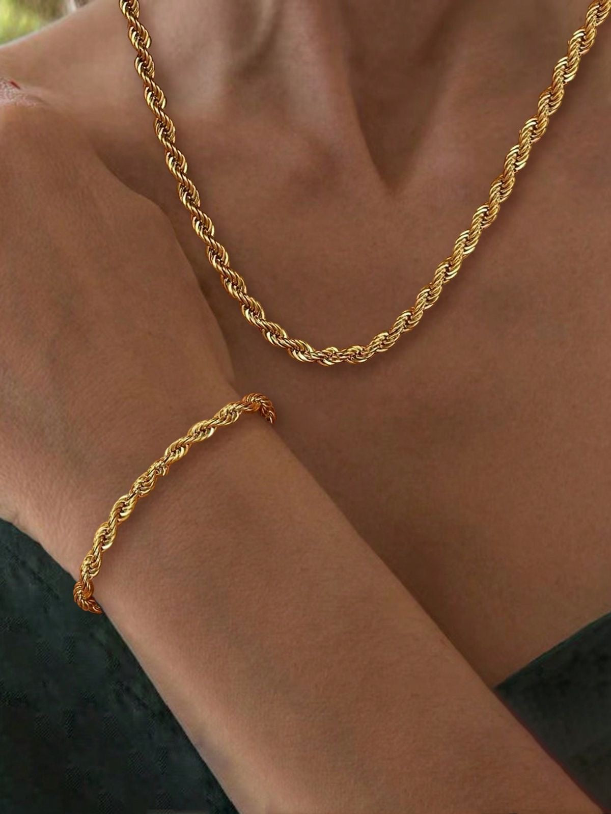 PULSERA GOLDEN ROPE