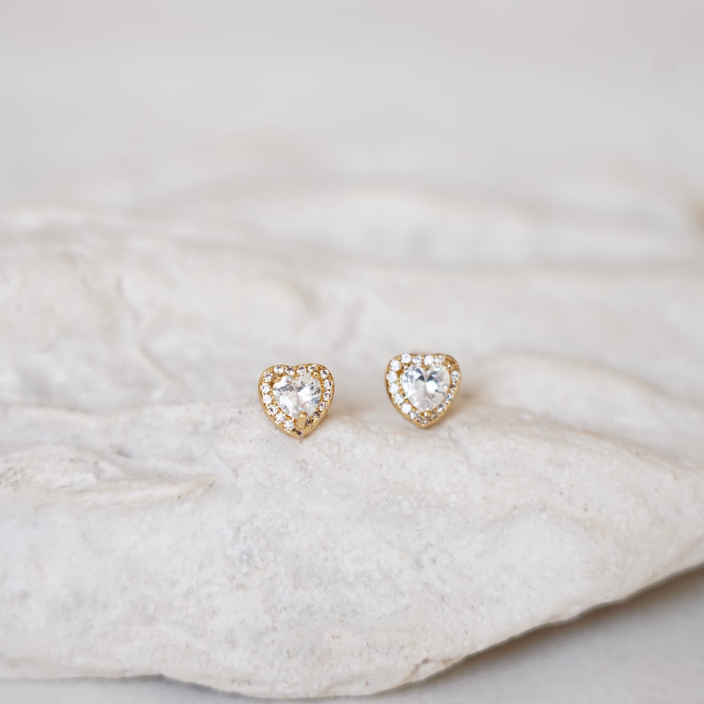 ARETES CORAZÓN DE CRISTAL