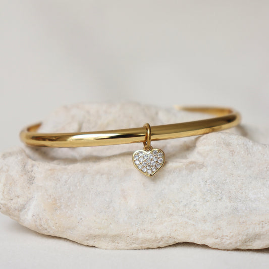 PULSERA CORAZÓN CRISTALES