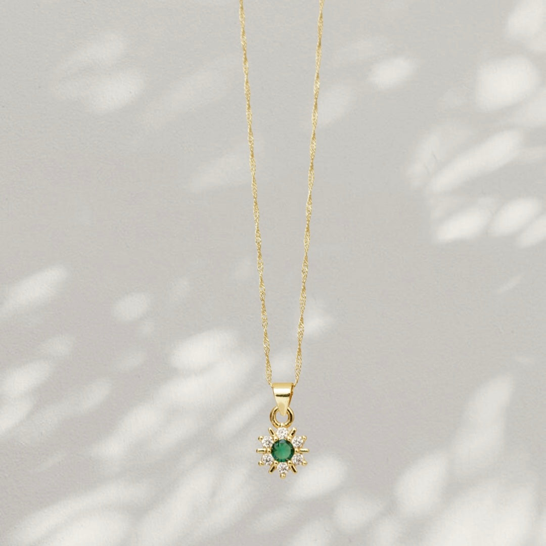 COLLAR ROSETA VERDE