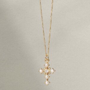 COLLAR CRUCIFIX PERLAS